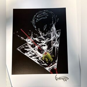 Splashing Martini Art Print